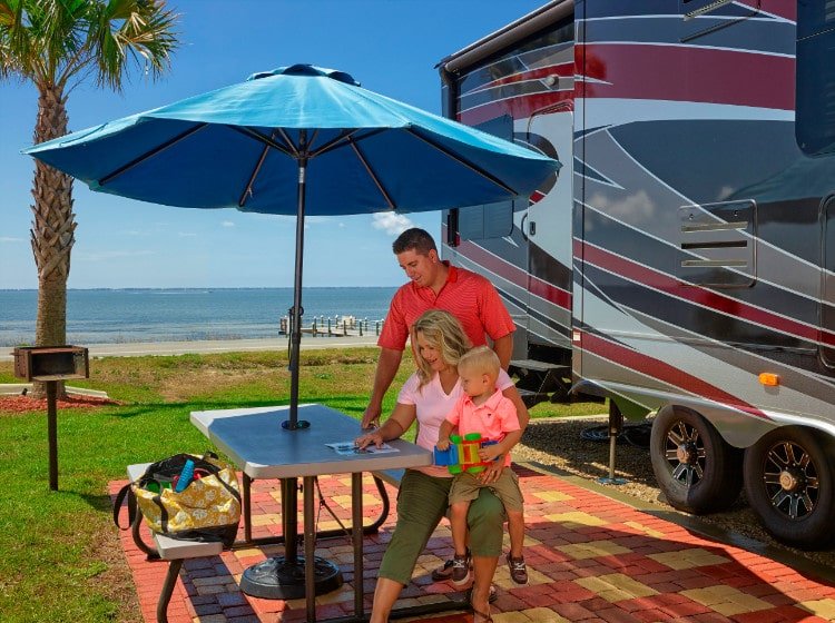 Family enjoying stay at Coastline RV Resort in Eastpoint