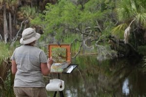 Plien Air Painter Painting The Apalachicola River