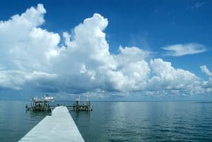 Blue skies and the blue water on the Forgotten Coast