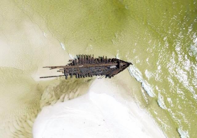 Dog Island Ship Wreck Unearthed after Hurricane Michael