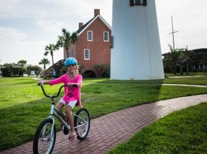 Kid Biking at St. George Island Lighthouse Park