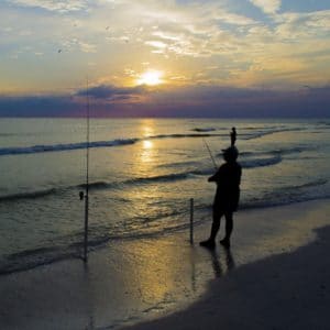 Sunrise Fishing on St. George Island Florida