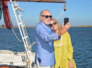 Empty nesters taking a selfie in Apalachicola