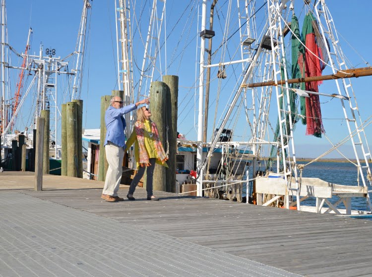 Empty nesters exploring Apalachicola in the Fall