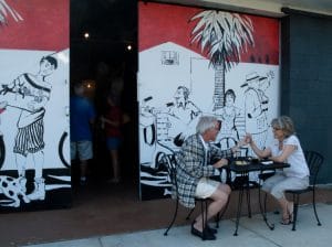 Couple enjoying dinner in Apalachicola