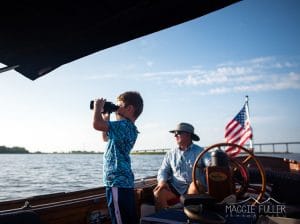 Young boy exploring Apalachicola