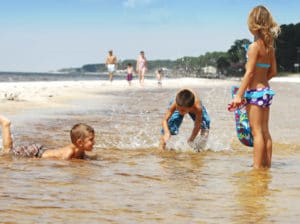 Carrabelle Beach Kids Playing