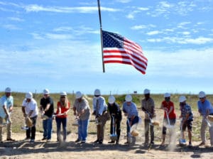 ground-breaking ceremony for the new restroom facilities at the center of St. George Island