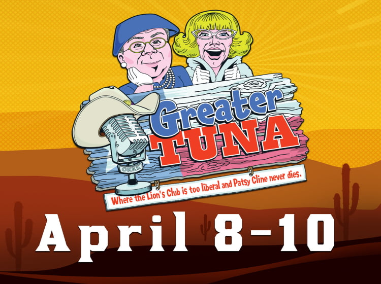 Cartoon of two people holding Great Tuna
