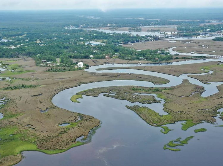 Aerial View of Carrabelle Florida