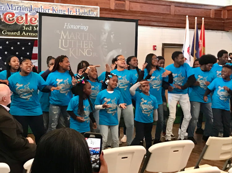 Children performing for the MLK Jr. Celebration in Apalachicola