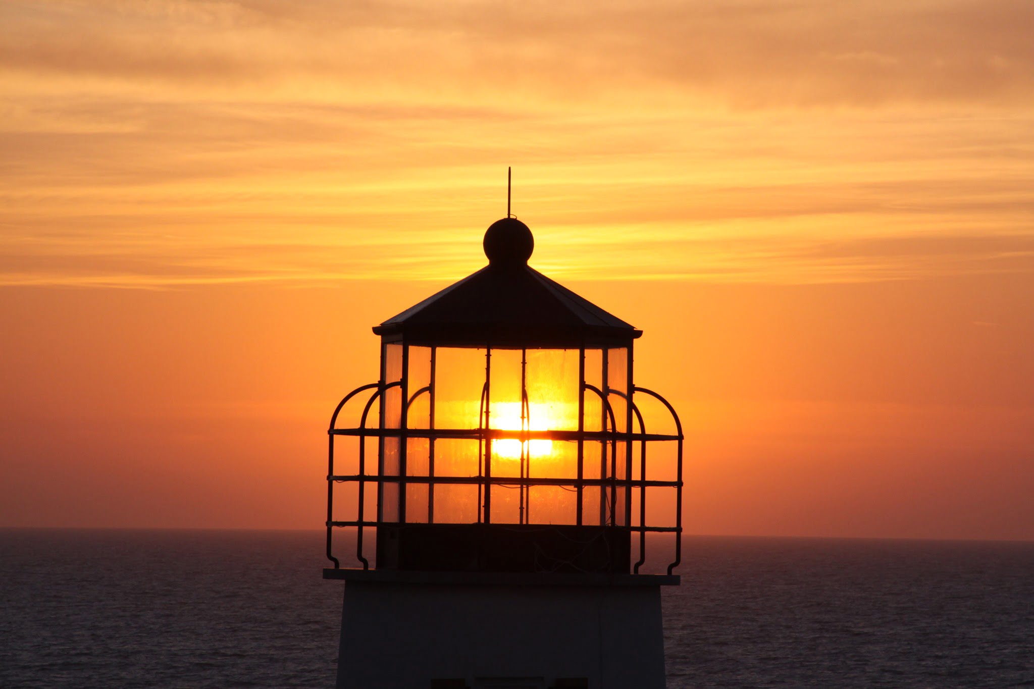 The view of Sunset from the Lighthouse on St. George Island, FL