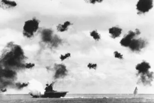 Photo of Ship from the Battle of Midway