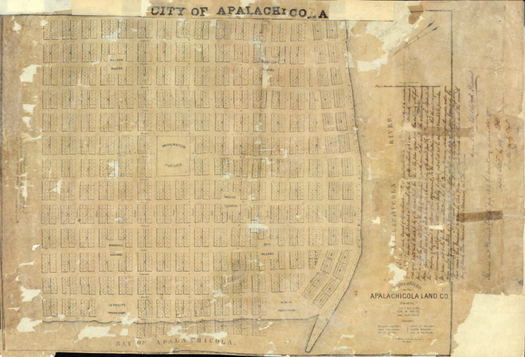 Copy of Original map of the City of Apalachicola, Florida