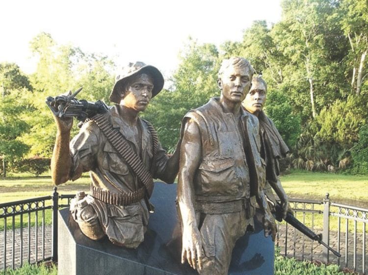 Three Servicemen Statue South